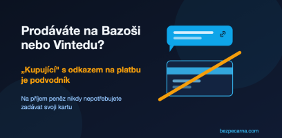 Podvody při prodeji na Bazoši a Vintedu: „kupující“ s odkazem na platbu