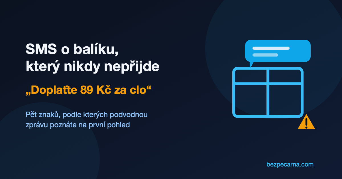 Podvodná SMS o balíku s výzvou doplatit clo
